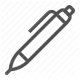 ballpoint, clip, drawing tool, office supply, pen, stationery, writing instrument icon