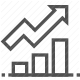 analysis, chart, growth, increase, performance, statistics, trend icon