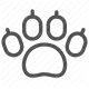 animal, dog, paw, pet, pet care, track, veterinary icon