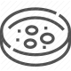 agar plate, bacteria culture, bacterial growth, laboratory equipment, microbiology, petri dish, scientific research icon