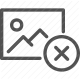 erase graphic, gallery, image remove, no image, photo delete, picture cancel, remove picture icon
