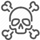 black flag, bones, crossbones, danger, death, hazard, jolly roger, piracy, pirate, pirate flag, poison, poisonous, skeleton, skull, skull and crossbones, toxic, toxicity, warning, warning sign icon