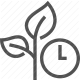 environment, growth, leaf, nature, plant, sustainability, time icon