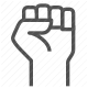 fist, power, protest, resistance, revolution, solidarity, strength icon