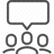 activism, communication, crowd, demonstration, group, protest, speech bubble icon