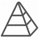 diagram, hierarchy, layered, levels, pyramid, structure, triangle icon