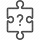 help, information, mystery, puzzle piece, query, question mark, uncertainty icon