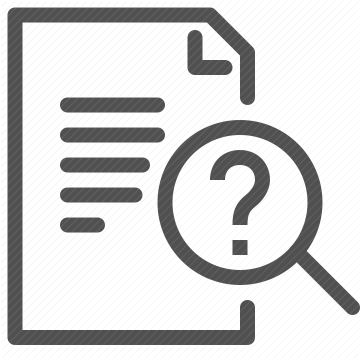 document, magnifying glass, information, question, FAQ, inquiry, search