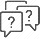 chat, faq, help, inquiry, question, speech bubbles, support icon