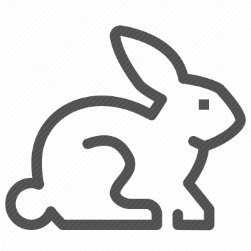 silhouette, rabbit, animal, pet