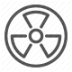 atomic, energy, hazard, nuclear, radiation, radioactive, warning icon