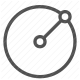 radius, measurement, length, circle, arc, geometry, mathematics, size, dimension icon