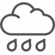 climate, cloud, precipitation, rain, raindrops, water cycle, weather icon