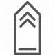 arrow, badge, chevron, military, promotion, ranking, upward icon