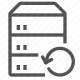 backup, data, database, recovery, restore, server, system icon