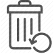 delete, recovery, recycle bin, refresh, restore, trash, undo icon