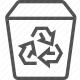 disposal, environment, garbage, recycle bin, recycling, trash can, waste icon