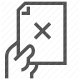 cancel, cross, decline, disapprove, document, no, reject icon