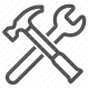 fix, hammer, maintenance, repair, service, tools, wrench icon