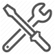 fix, handyman, maintenance, repair, screwdriver, tools, wrench icon