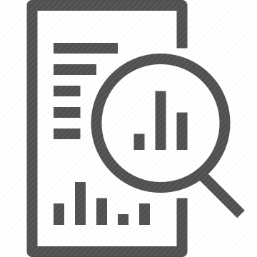 document, magnifying glass, analysis, statistics, report, search, data