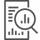 analysis, data, document, magnifying glass, report, search, statistics icon