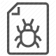 bug, document, error, feedback, issue, report, software icon