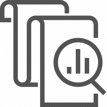 document, magnifying glass, analysis, statistics, report, chart, data