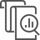 analysis, chart, data, document, magnifying glass, report, statistics icon