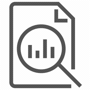 document, magnifying glass, analysis, statistics, report, search, data