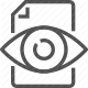 document, file, inspection, report, review, view, visibility icon