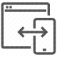 adaptive layout, cross-platform, mobile compatibility, responsive design, website development icon