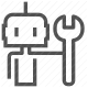 ai, AI, automation, repair, robot, technology, wrench icon