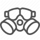 chemical, gas mask, hazard, protection, respirator, safety, toxic icon