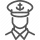 anchor, captain, marine, nautical, sailor, sea travel, uniform icon