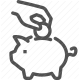 banking, deposit, economy, finance, money, piggy bank, savings icon