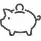 budget, deposit, finance, investment, money, piggy bank, savings icon