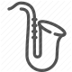 brass, instrument, jazz, music, musical performance, saxophone, wind instrument icon