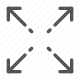 adjust, enlarge, fullscreen, resize, scaling, shrink, stretch icon