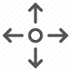 adjustment, arrows, expand, reduce, resize, scaling, size control icon