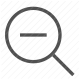 decrease, find, lens, magnifying glass, search, zoom out icon