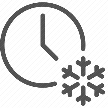 time, clock, cold, day parts, seasons, snowflake, winter