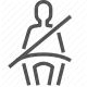 buckle, reminder, safety, seatbelt, vehicle icon