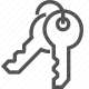 access, keys, lock, privacy, protection, safe, security icon