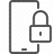 access, lock, padlock, privacy, protection, security, smartphone icon