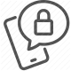 access, encryption, mobile, privacy, protection, security, smartphone icon