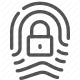 authentication, biometric, fingerprint, padlock, privacy, protection, security icon