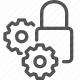 access control, authentication, configuration, encryption, privacy settings, protection, security settings icon