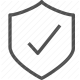 check, privacy, protection, safety, security, shield, verified icon