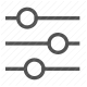 adjust, controls, parameters, settings, sliders, toggles icon